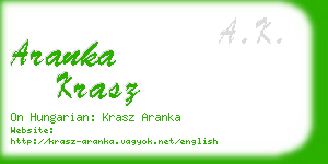 aranka krasz business card